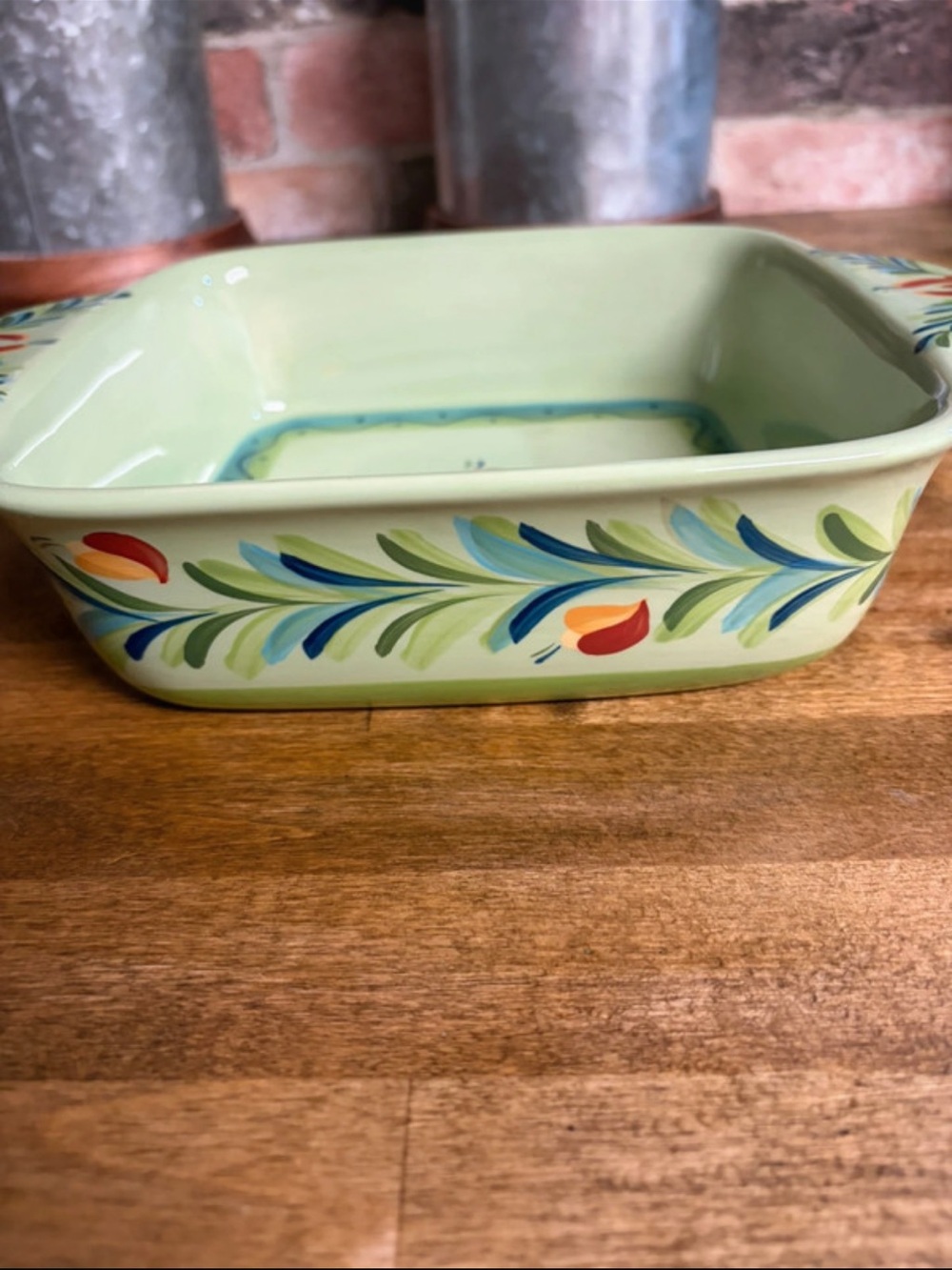 Gail Pittman PROVENCE 8" Square Baker MINT Green